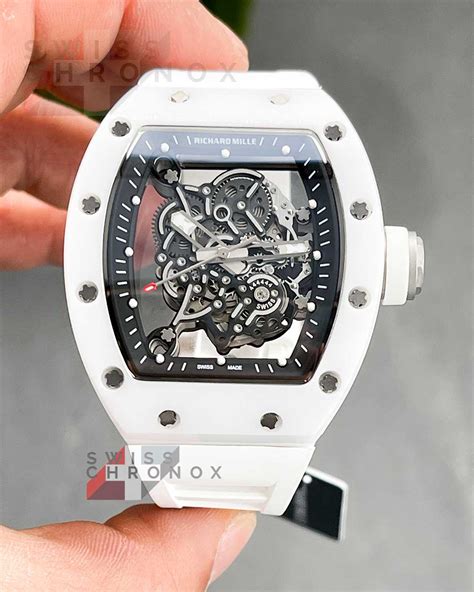 Richard Mille RM055 Bubba Watson White Ceramic Asia Edition .